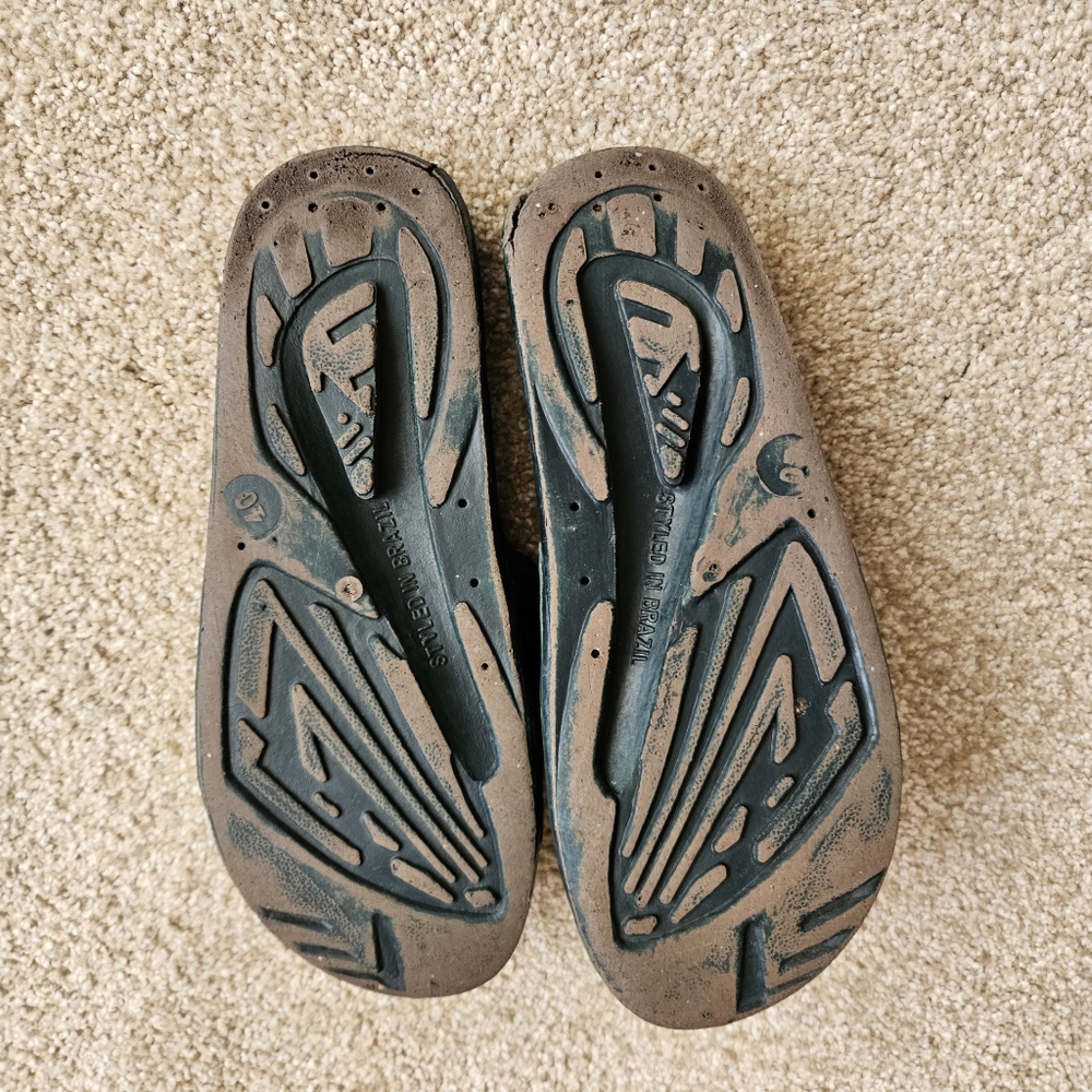 Rassi Sport Branded Size 40 (Brazil) Women's Green and Gray Slide Sandals - Picture 2 of 8